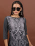 Vasthrlay Women Ketch Women Black Printed Straight Kurtas